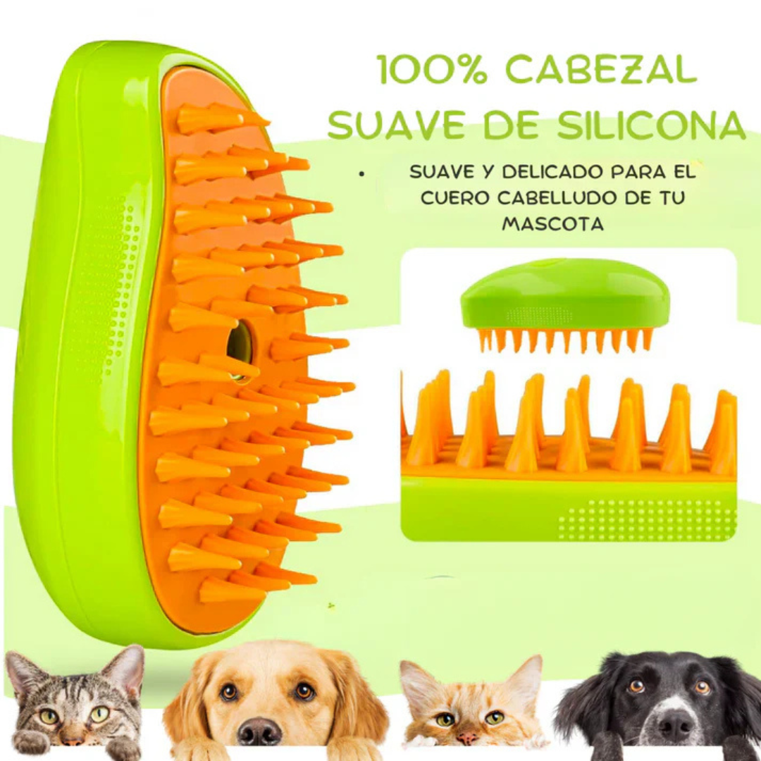Cepillo de Vapor 3 en 1 para Mascotas